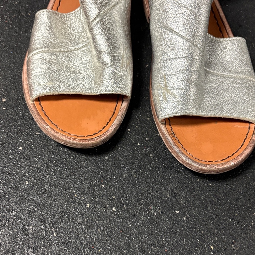 Free People Silver Open-Toe Sandals size Euro 36 - Picture 6 of 10
